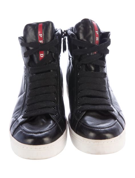 prada shoes sneakers womens|prada leather high top sneakers.